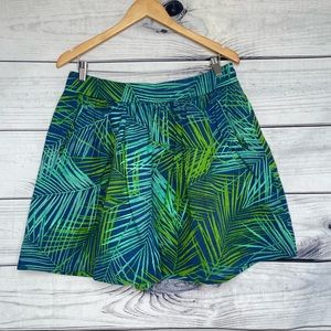 Banana republic Mystic blue palm mini skirt size 10